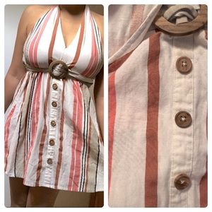 👗 Striped Halter Dress 👗